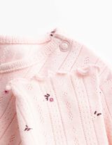 Langarmshirt - Baumwolle - Rosa