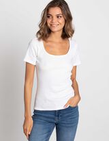Damen T-Shirt - Eckiger Ausschnitt