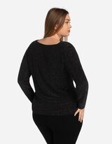 Shirt - Lurex - zwart