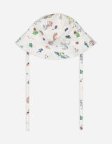 cappello a secchiello - Stampa allover - bianco
