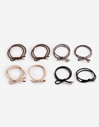 Haargummi - Metallic-Details - Schwarz