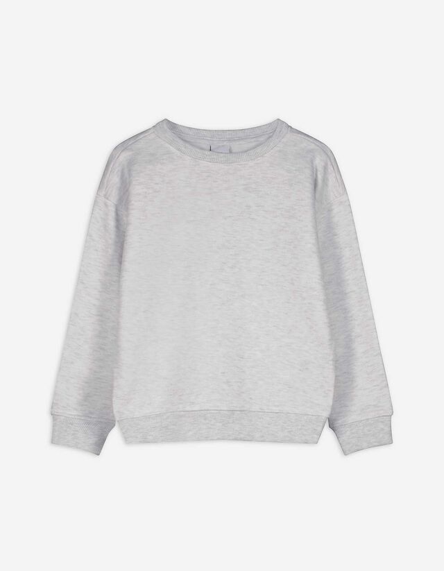 Sweatshirt - einfarbig - hellgrau
