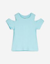T-shirt - Cut-outs - turkoois