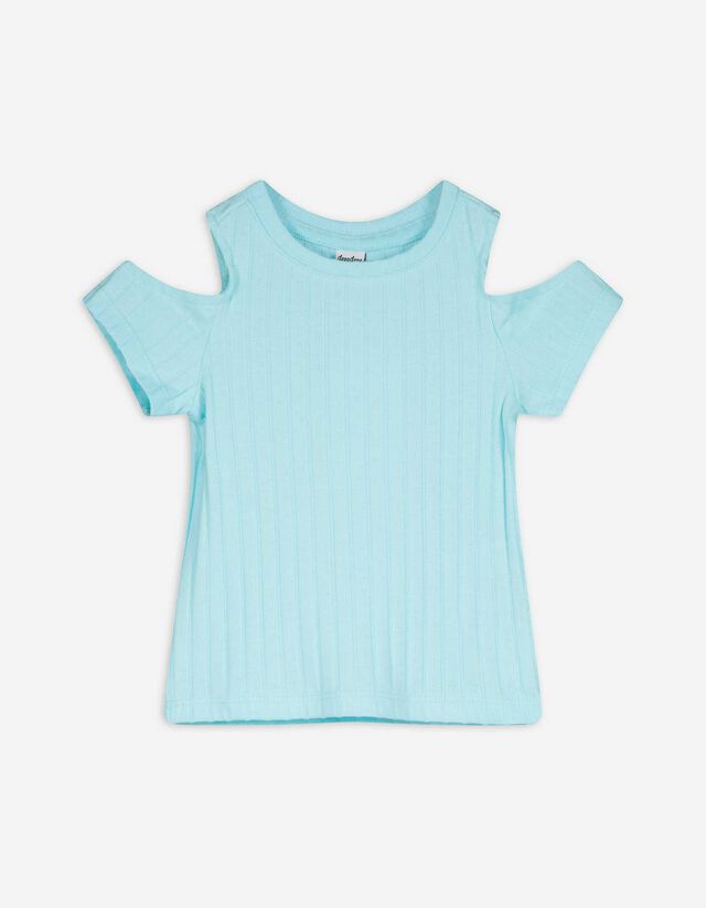 T-shirt - Cut-outs - turkoois