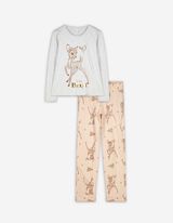 Set pigiama composto da maglietta a maniche lunghe e pantaloni  - Bambi - blu scuro