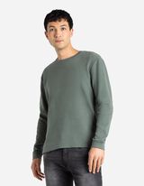 Hossz&uacute; ujj&uacute; felső - Lezser fazon - s&ouml;t&eacute;tz&ouml;ld