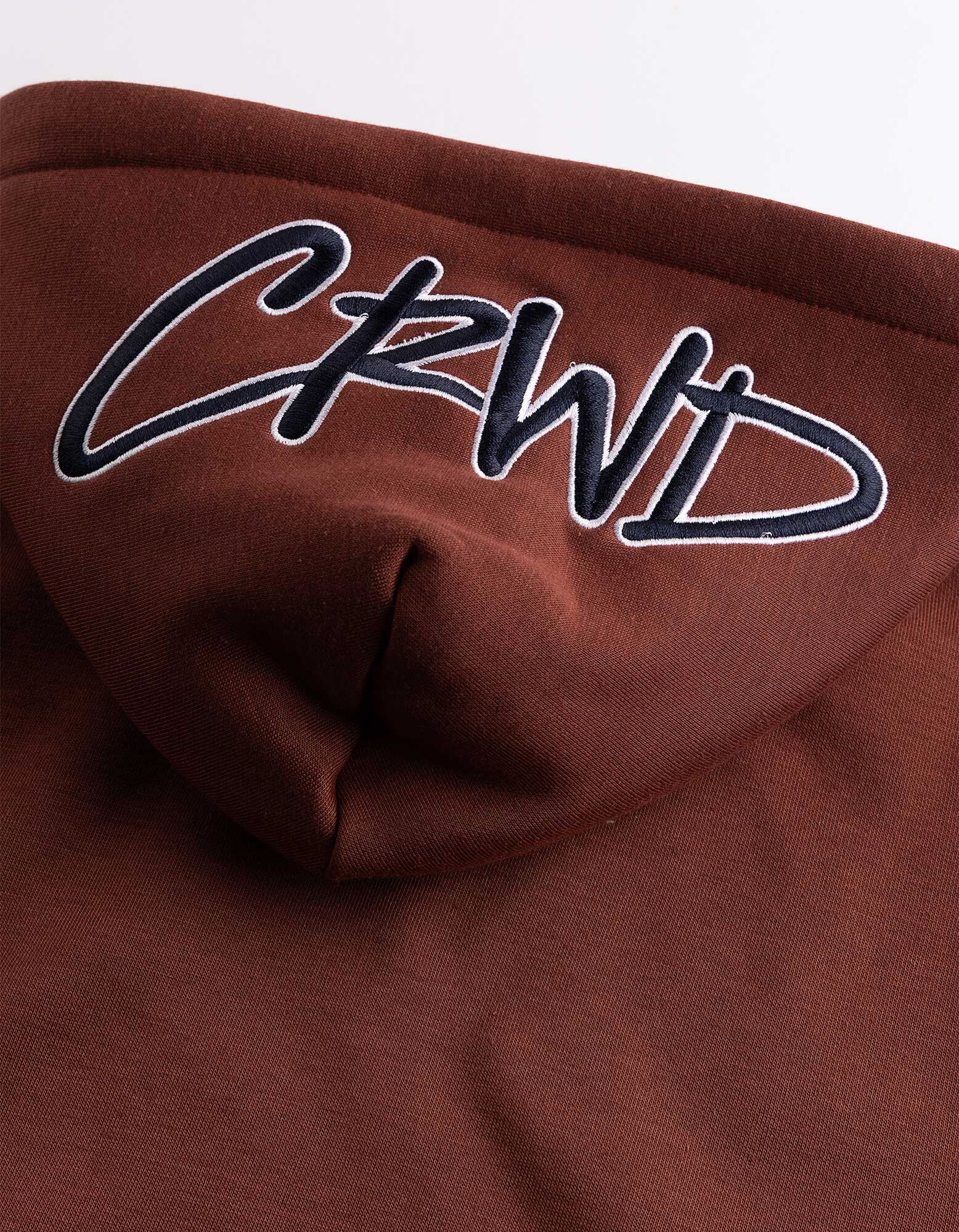 Hoodie - 3D-Applikation - Dunkelrot