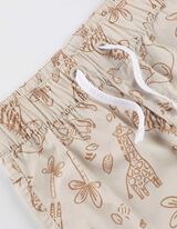 Set tricou și pantaloni - Imprimeu - Bej