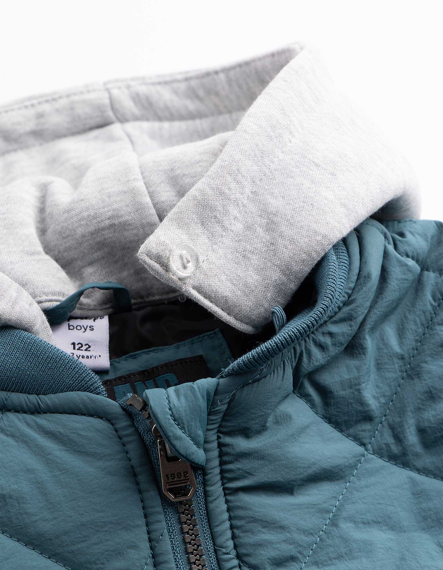 Blouson - Abnehmbare Kapuze - blau