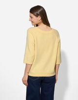 Pullover - Feinstrick - hellgelb