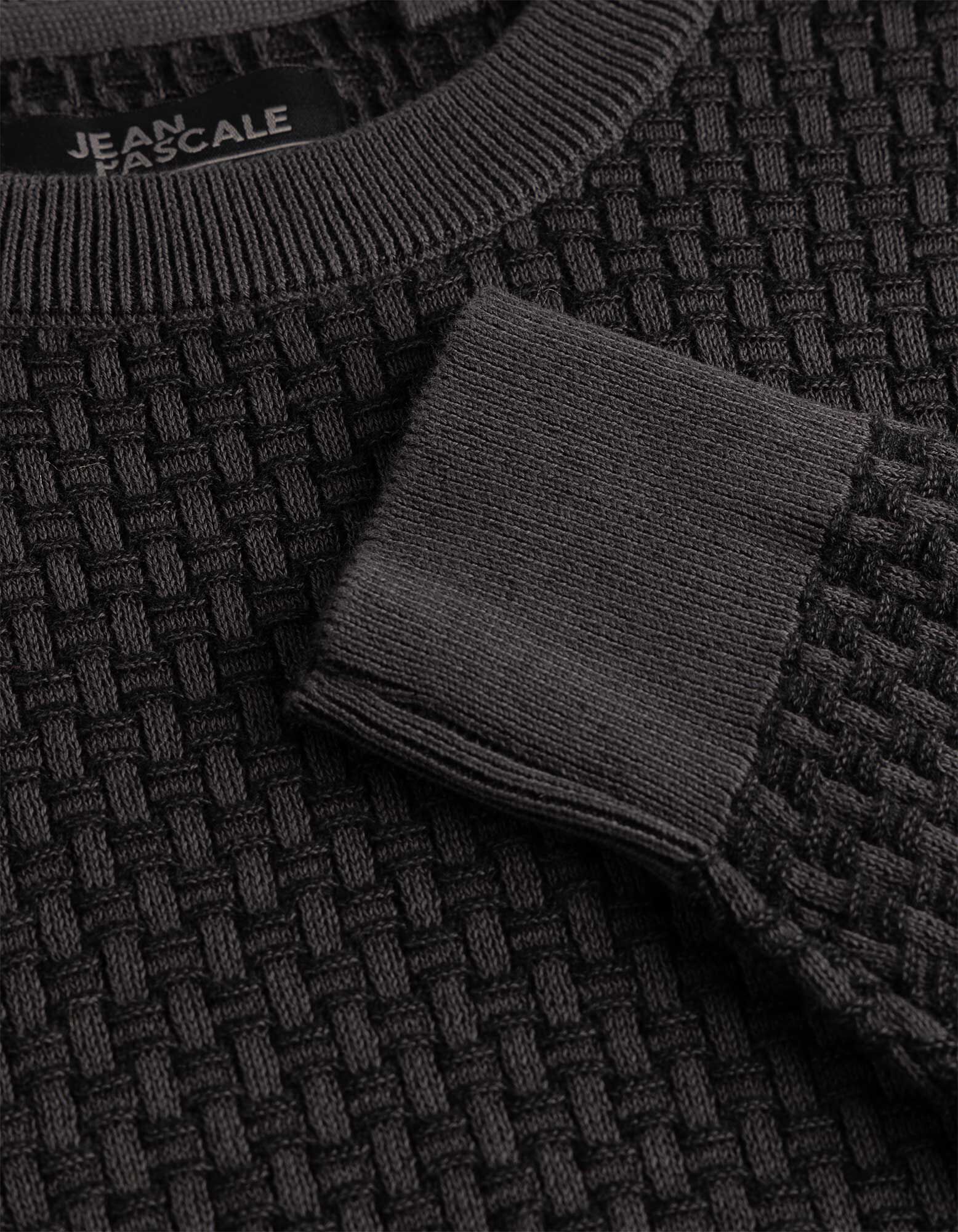 Pullover - mit Struktur - Dunkelgrau