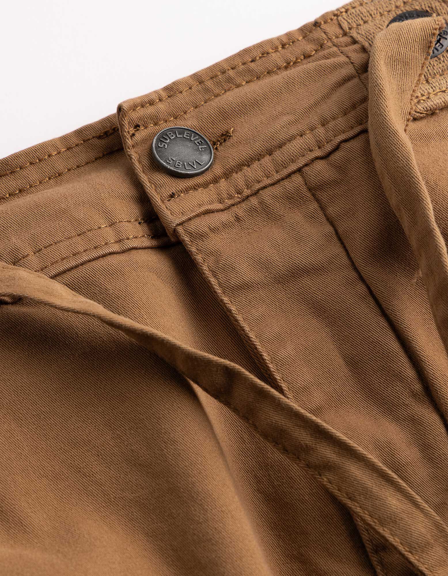 Cargohose - Knopf- und Rei&szlig;verschluss - grau