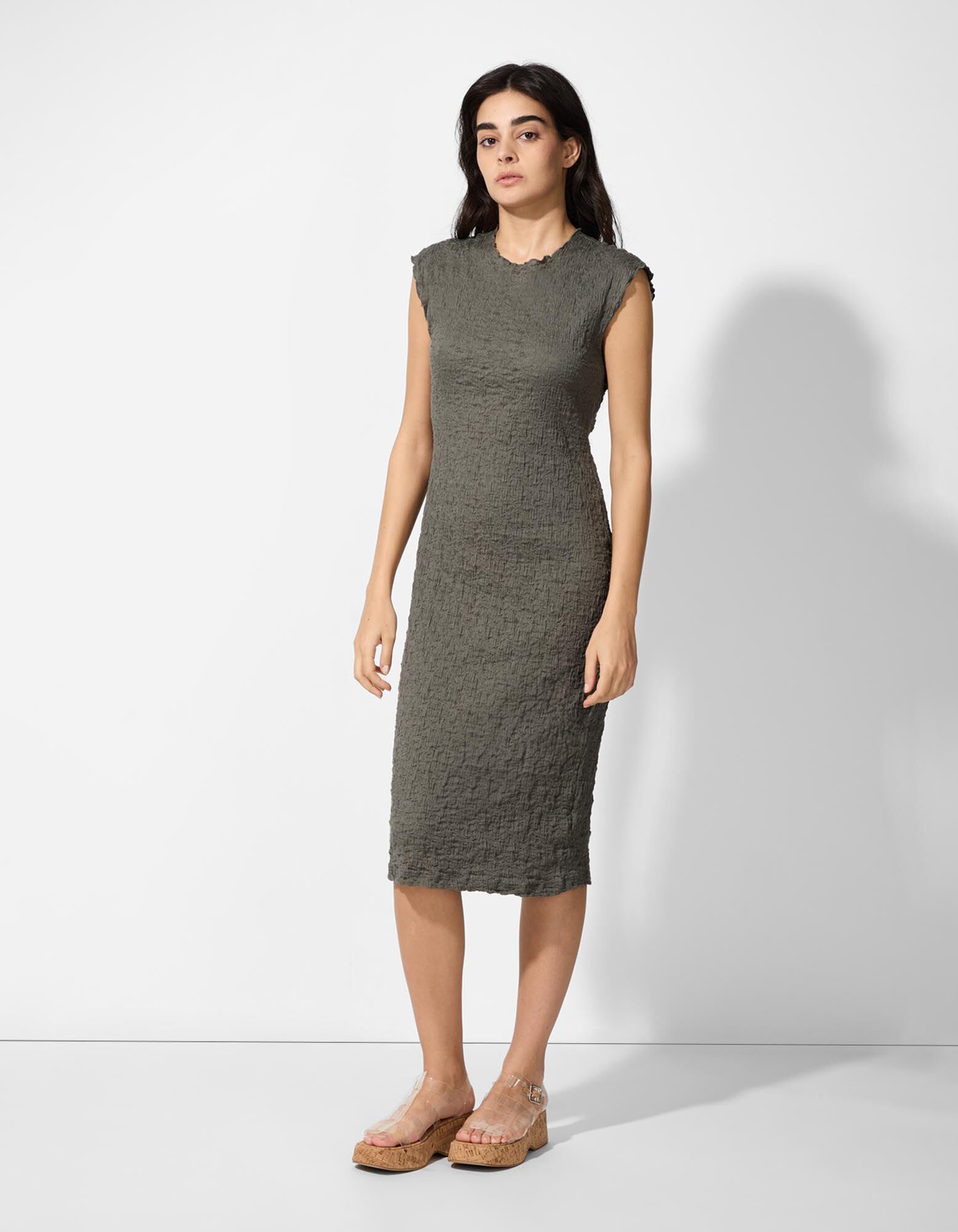 Kleid - einfarbig - gr&uuml;n