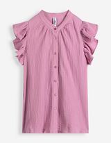 Bluse - einfarbig - Pink