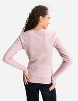 Shirt - Rippenstruktur - lila