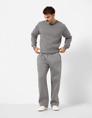 Jogginghose - Wide Fit - Dunkelgrau