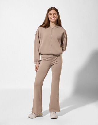 Hose - einfarbig - hellbraun