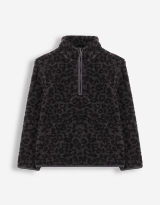 Troyer - Motif l&eacute;opard - gris fonc&eacute;