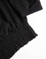 Majica dugih rukava - Naborani izgled - crno