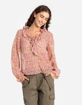 bluzka - Szyfon - bialy