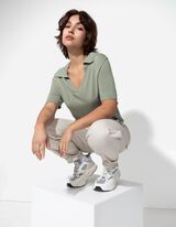 Strickshirt - Viskose-Mix - hellgrün