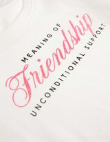 koszulka z długim rękawem - błyszczący nadruk - bialy