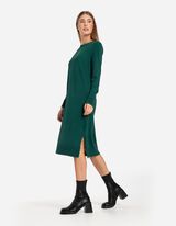 Gebreide jurk - LENZING&trade; ECOVERO&trade; - donkergroen