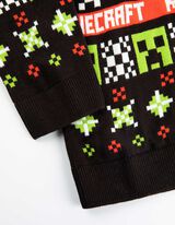 Sweter z dzianiny - Minecraft - czarny