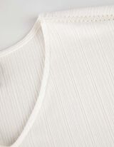 Maglia blusata - Scollo a V - bianco