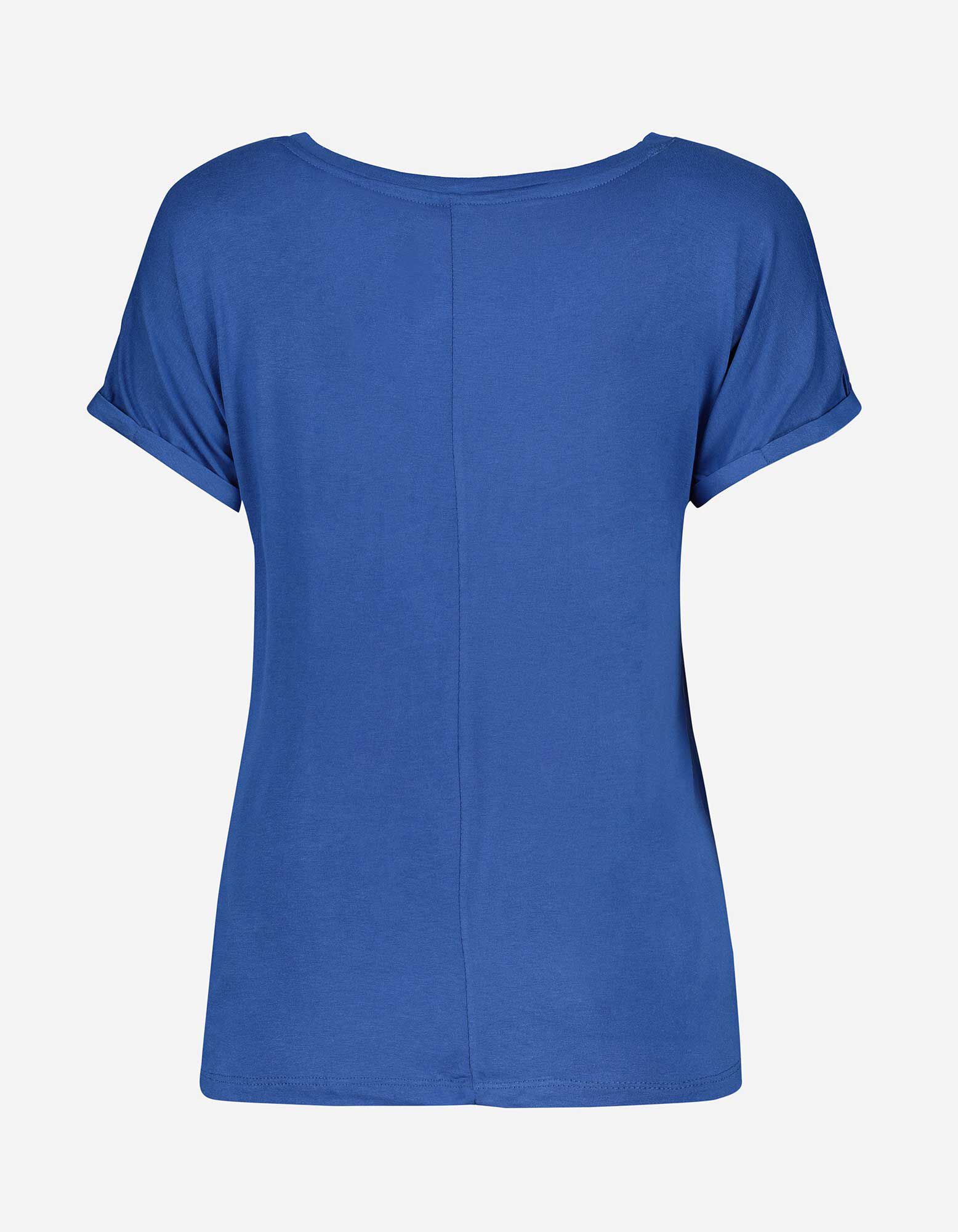T-shirt - Viscose m&eacute;lang&eacute;e - Bleu fonc&eacute;
