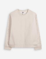 Meleg&iacute;tőfelső - Strasszokkal - b&eacute;zs