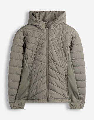 Steppjacke - Kapuze - dunkelgr&uuml;n