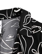 Midi haljina - Izgled na preklop - crno