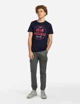 Marškinėliai - Užrašas - tamsiai melynas