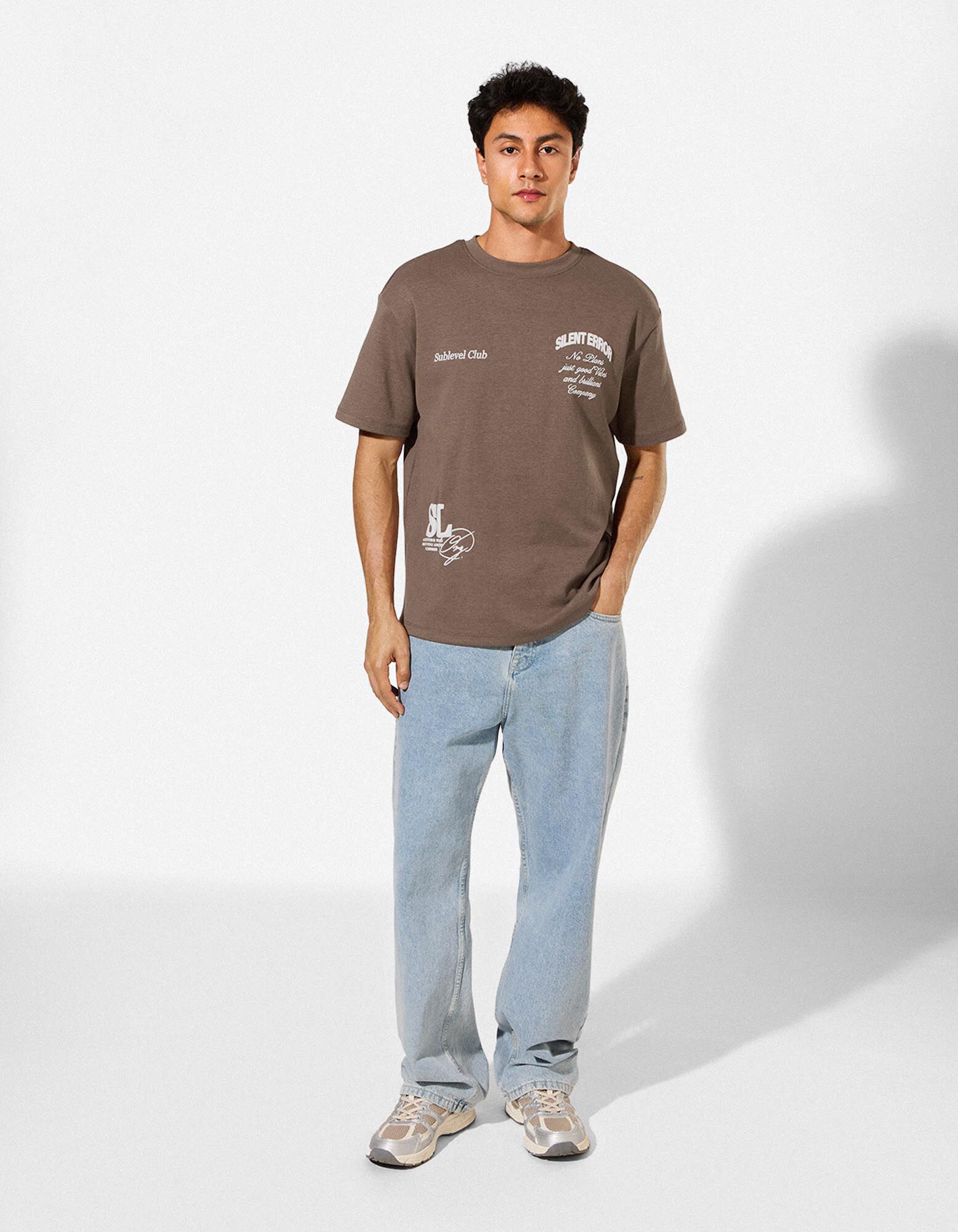 T-Shirt - Relax Fit - Braun