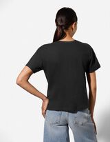 T-Shirt - Stickereien - schwarz