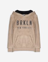Hoodie - Teddyfell - beige