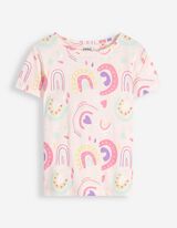 T-Shirt - Allover-Print - Rosa