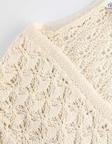 Bolero - Perforirana pletenina - bez