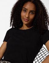 T-Shirt - Stretchanteil - Schwarz