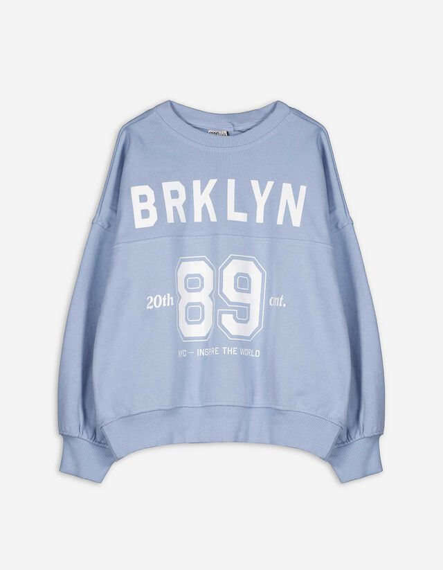 Sweatshirt - Oversized fit - lichtblauw