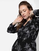 Umstandskleid - Tunnelzug am Saum - schwarz