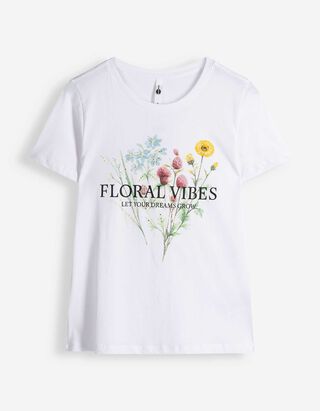 T-Shirt - Frontprint - wei&szlig;