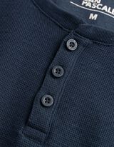 Tričko - Gomb&iacute;kov&aacute; li&scaron;ta - tmavomodra