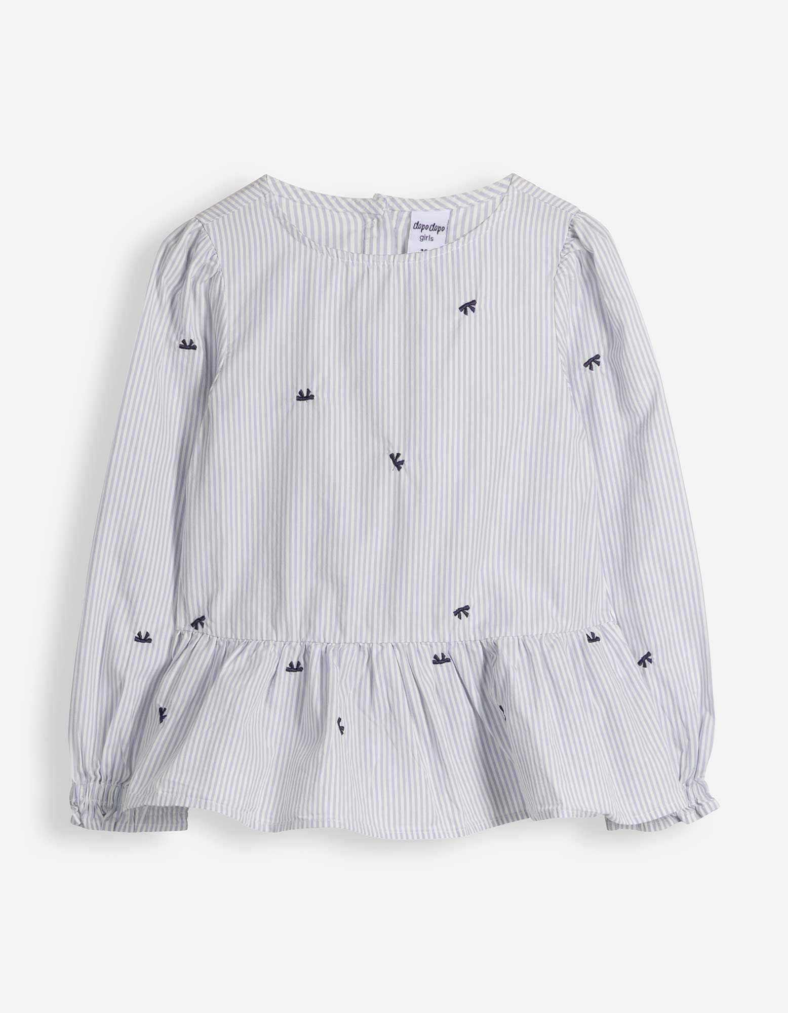Blouse - Borduursel - Lichtblauw