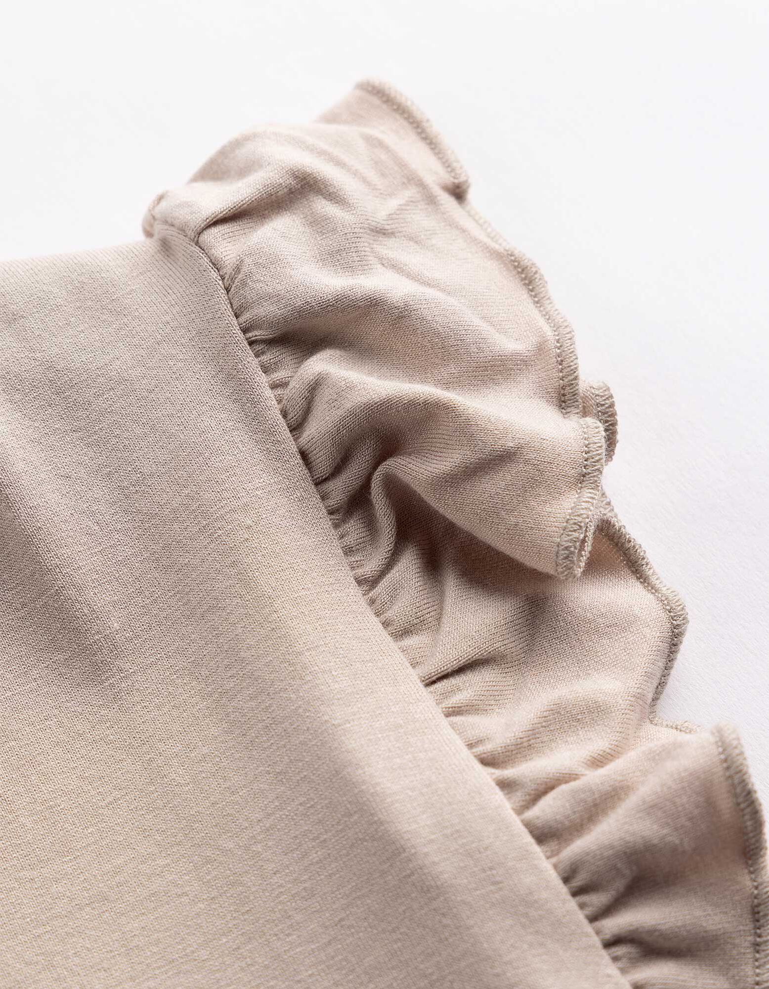 Top sans manches - Volants - beige