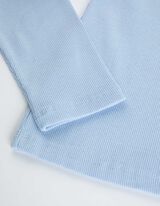 Majica dugih rukava - Rajsferšlus - svetlo-plava