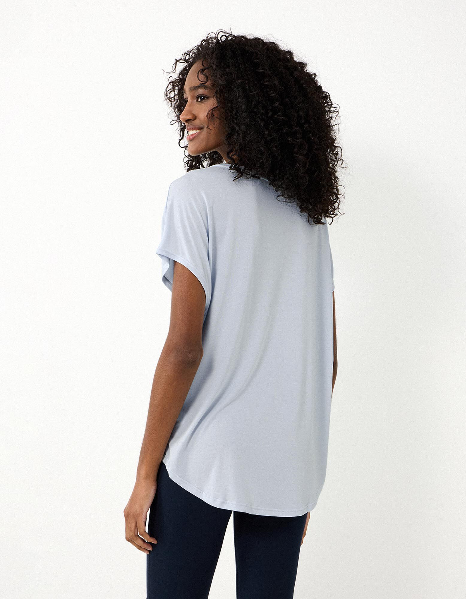 T-shirt - Ademend - Lichtblauw