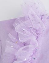 Majica kratkih rukava - Volani - ljubicasta