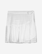 Jupe portefeuille - Coton - blanc